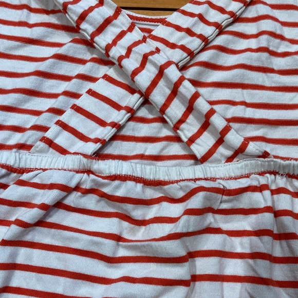 MINI BODEN 13-14 Strawberry Tart Red Stripe Gathered Cross-Back Tank Top - Picture 2 of 8